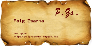Palg Zsanna névjegykártya